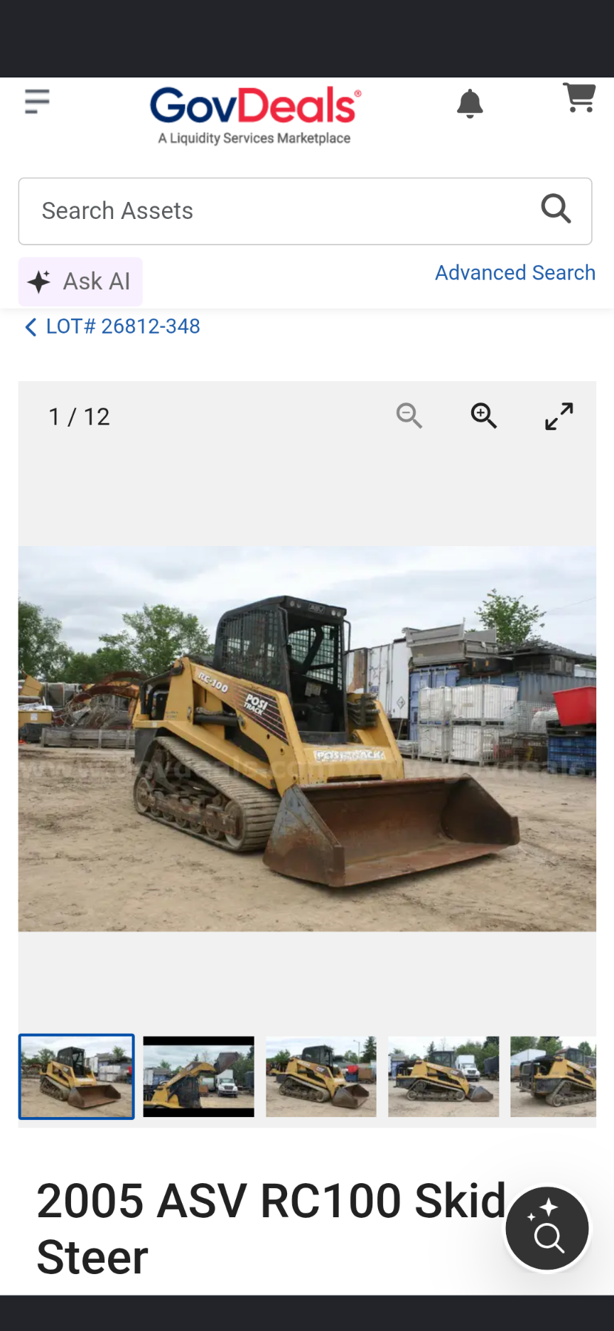 ASV RC100 Skid-Steer Loaders transport quote to Kokomo, MS. VeriTread ...