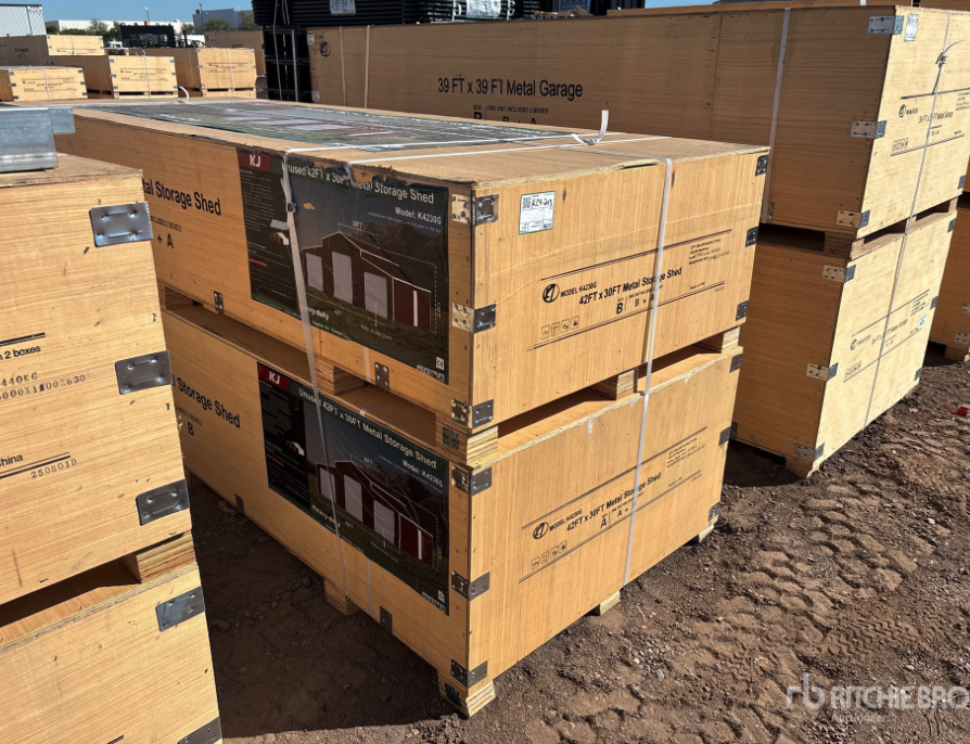 2 Stacked Crates 2025 KJ K4230G Triple Garage Metal Shed) General ...