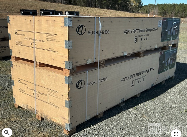 2 crates - KJ K4230G Metal Storage Shed - Unused General Freight ...