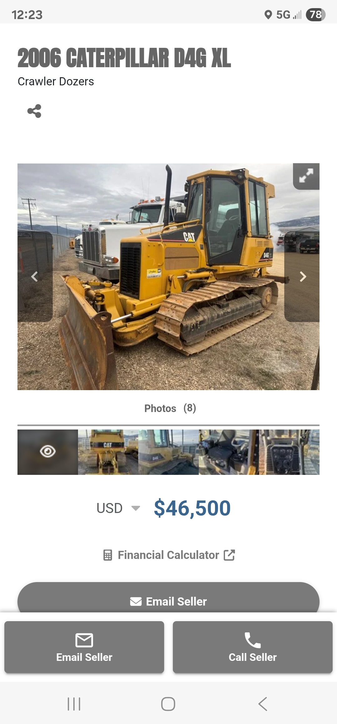 Caterpillar D4G XL Crawler Dozer