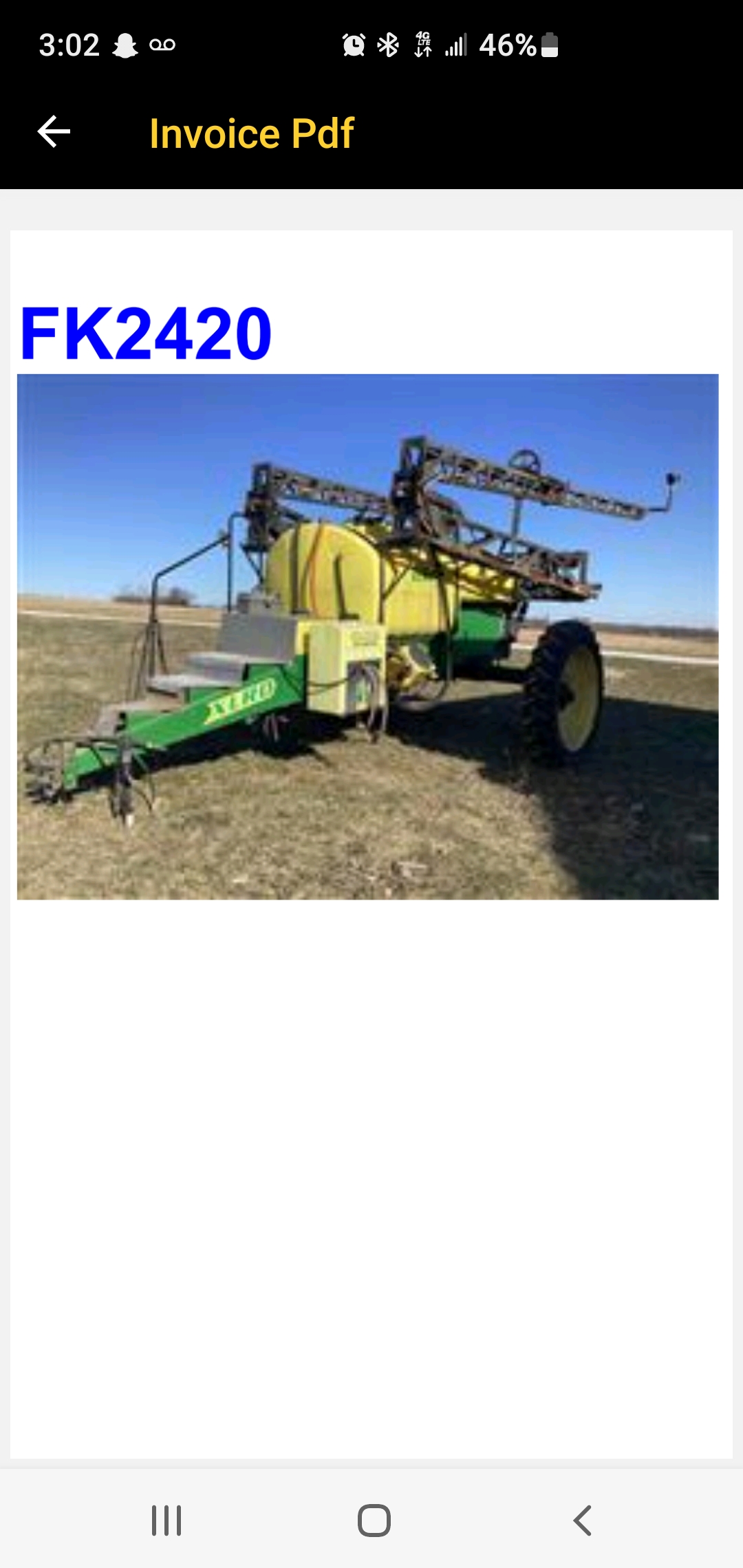Pull type field sprayer make sprayer specialties model xlrd1000